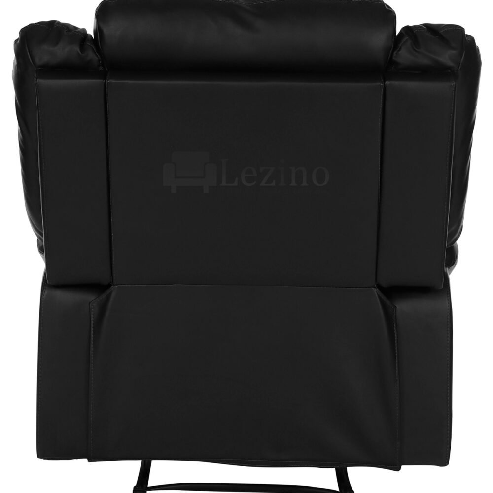 Lezino 1 Seater Manual Recliner Chair in Black Leatherette 1