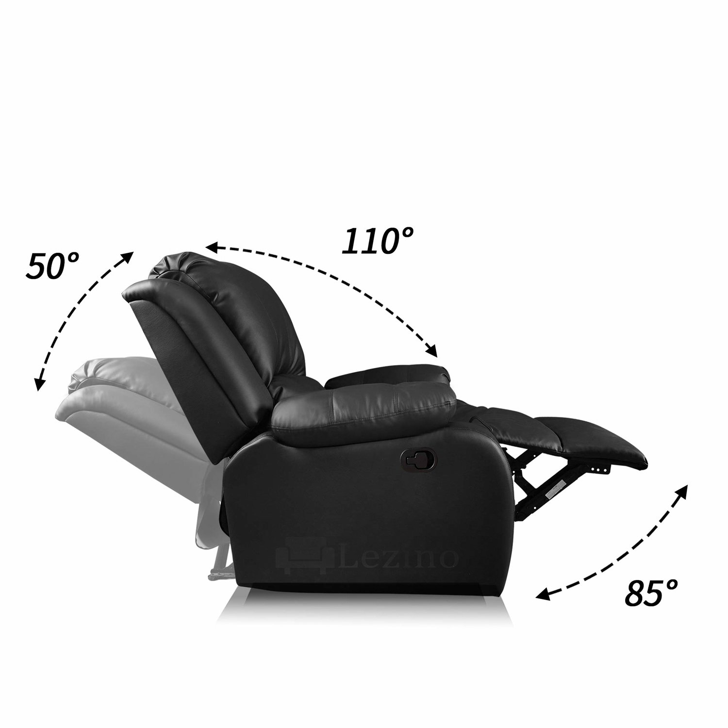 Lezino-1-Seater-Recliner-Sofa-in-Black-Colour-Leatherette