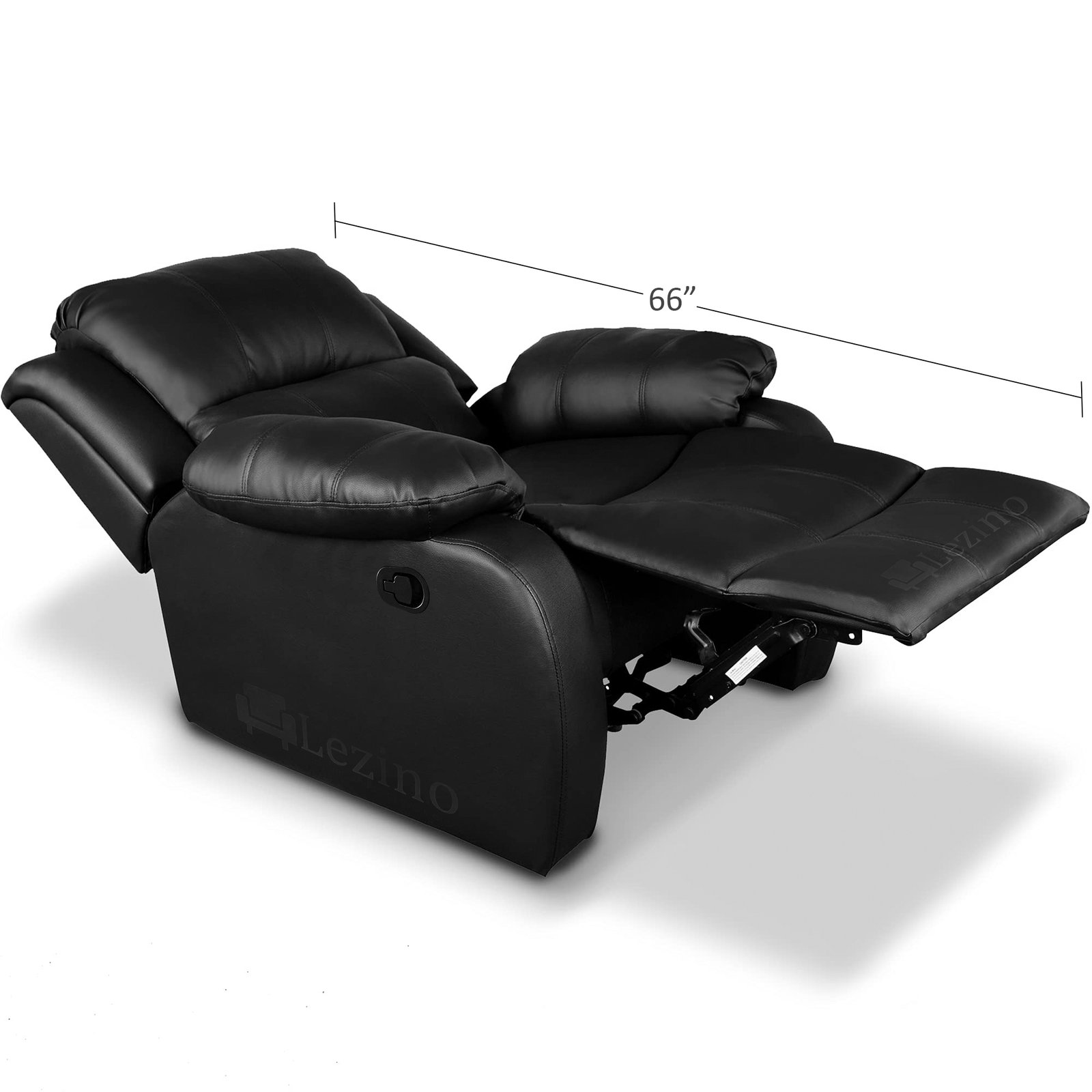 Lezino 1 Seater Recliner Sofa in Black Colour