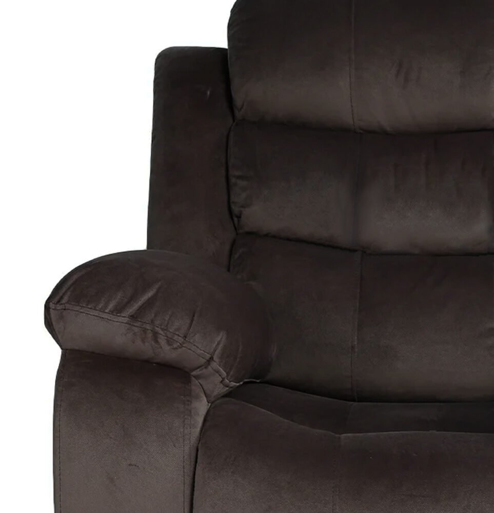 Melino Manual Recliner Chair in Fabric 7 Lezino One Seater Manual Recliner Sofa In Brown Suede