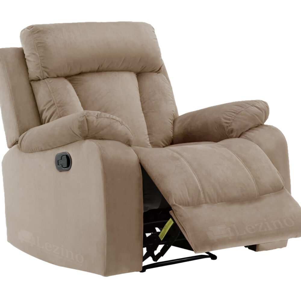 Selino 1 Seater Manual Recliner Chair 7 Lezino One Seater Manual Recliner in Beige Fabric