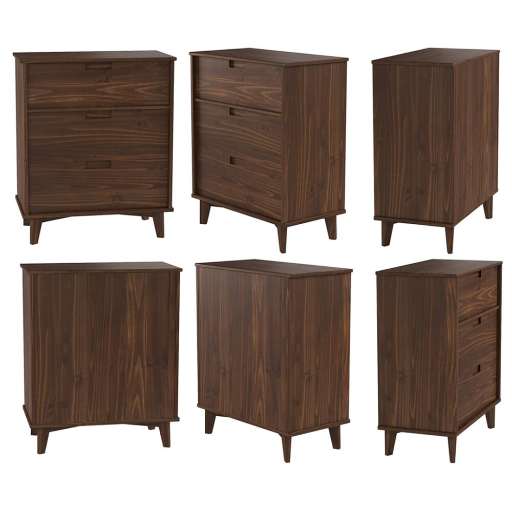 Modern Wood Dresser Bedroom Storage Drawer - 3 Drawers 4 Drawer 39