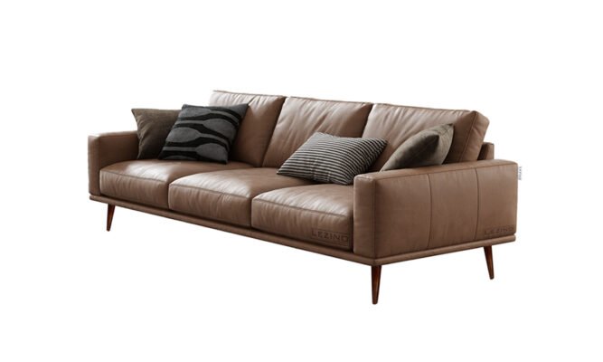Lezino 3 Seater Sofa Se Brown leatherettet